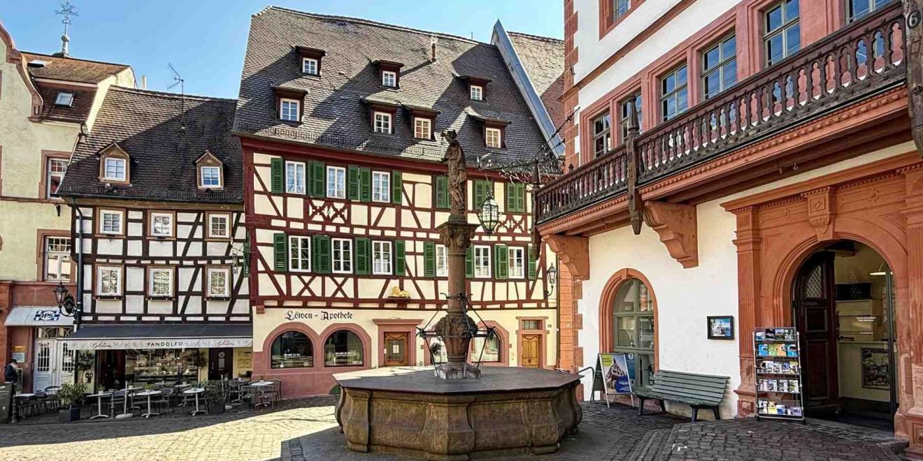 Weinheim Löwenapotheke Marktbrunnen