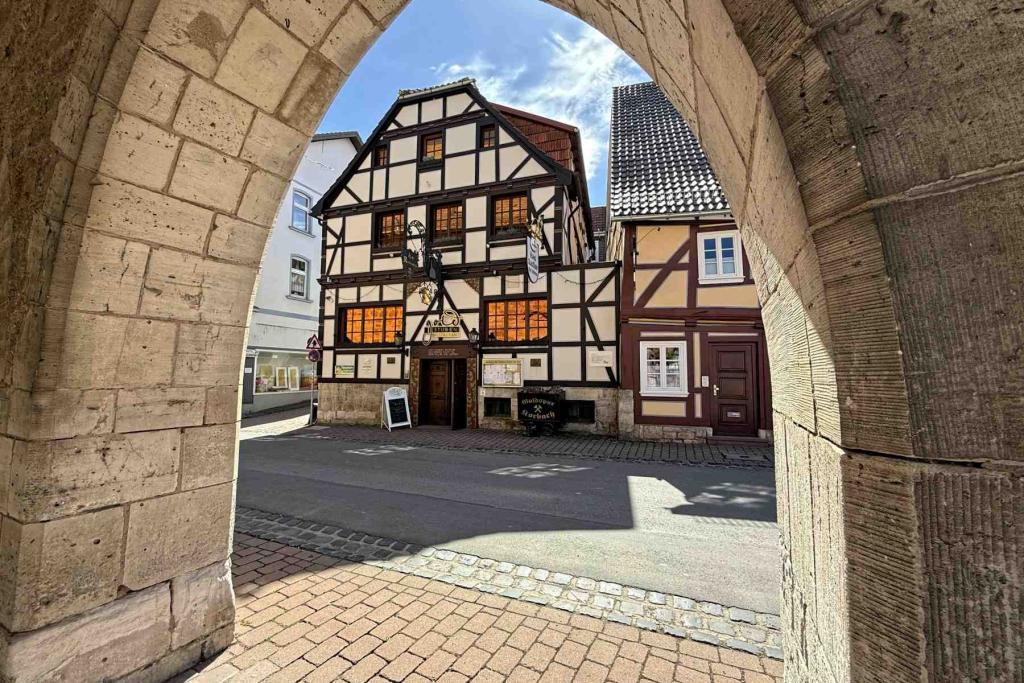 Korbach Durchblick Fackwerkhaus Stechbahn