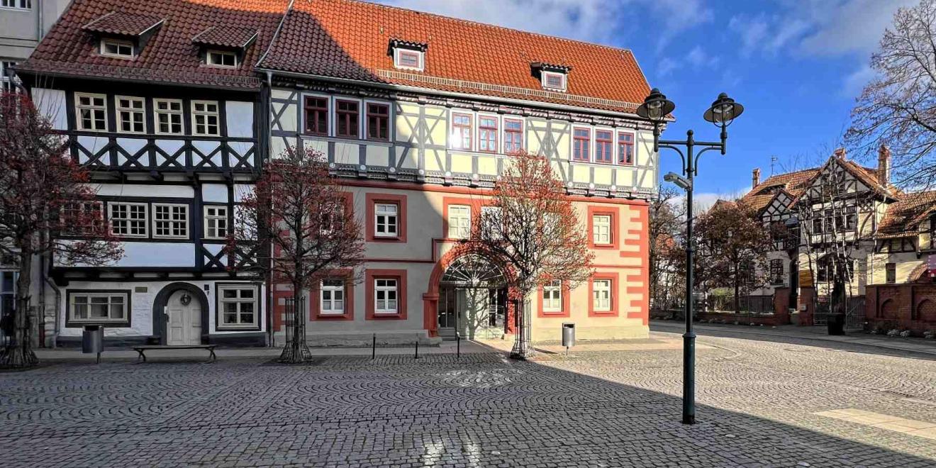 Bad Langensalza Bei der Marktkirche Fachwerkhaus