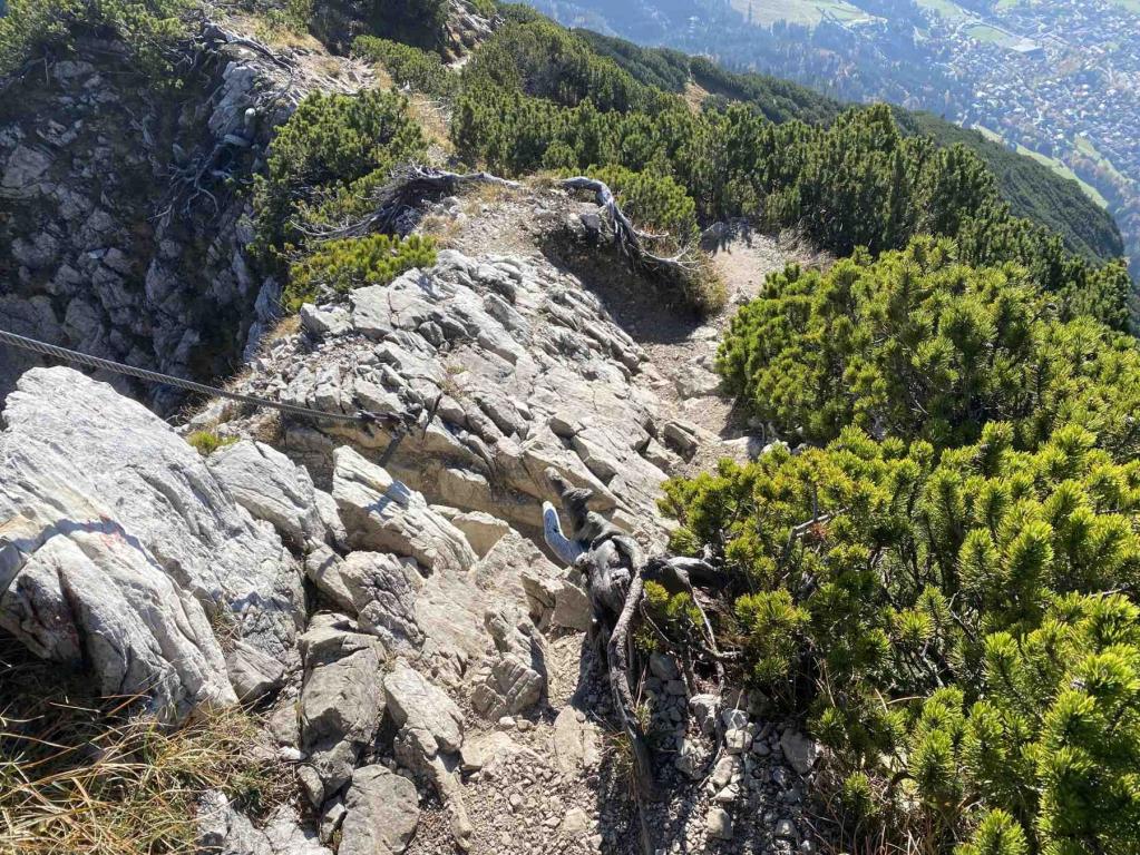 Versicherter Abschnitt am Rubihornsattel