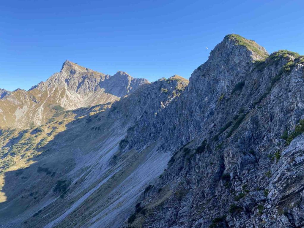Blick zum Geißalphorn und Nebelhorn