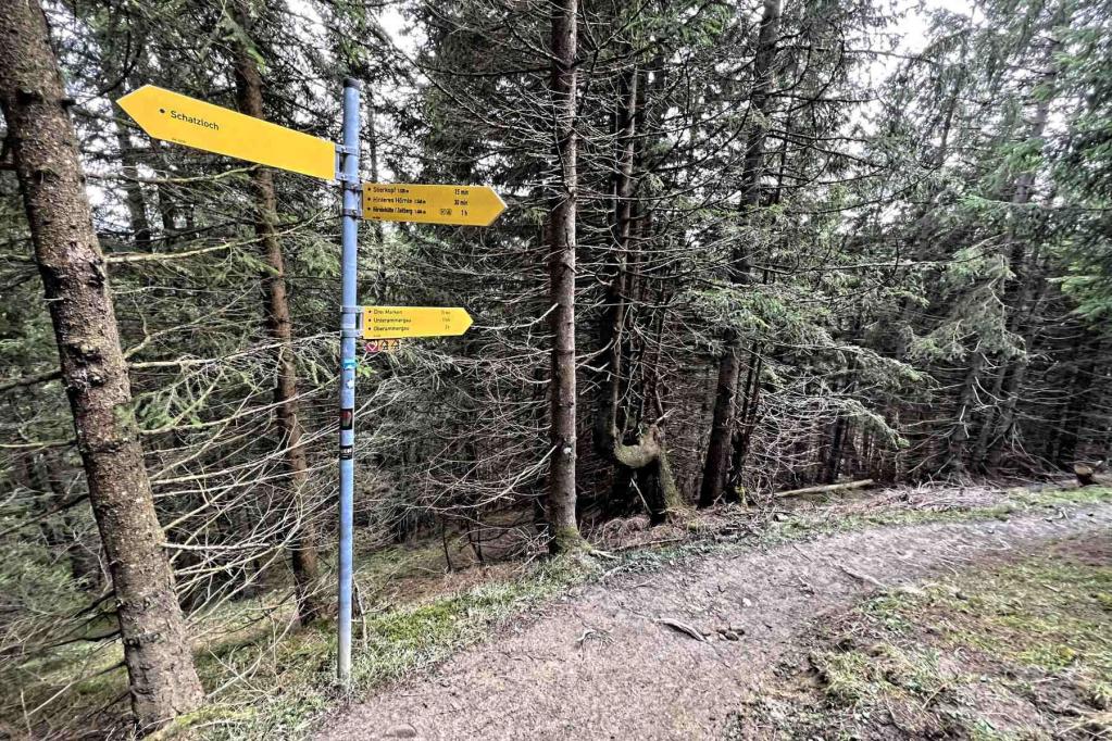 Stierkopf Abstieg zu den drei Marken