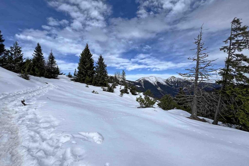 Wanderweg Aufstieg Wank Schneefeld